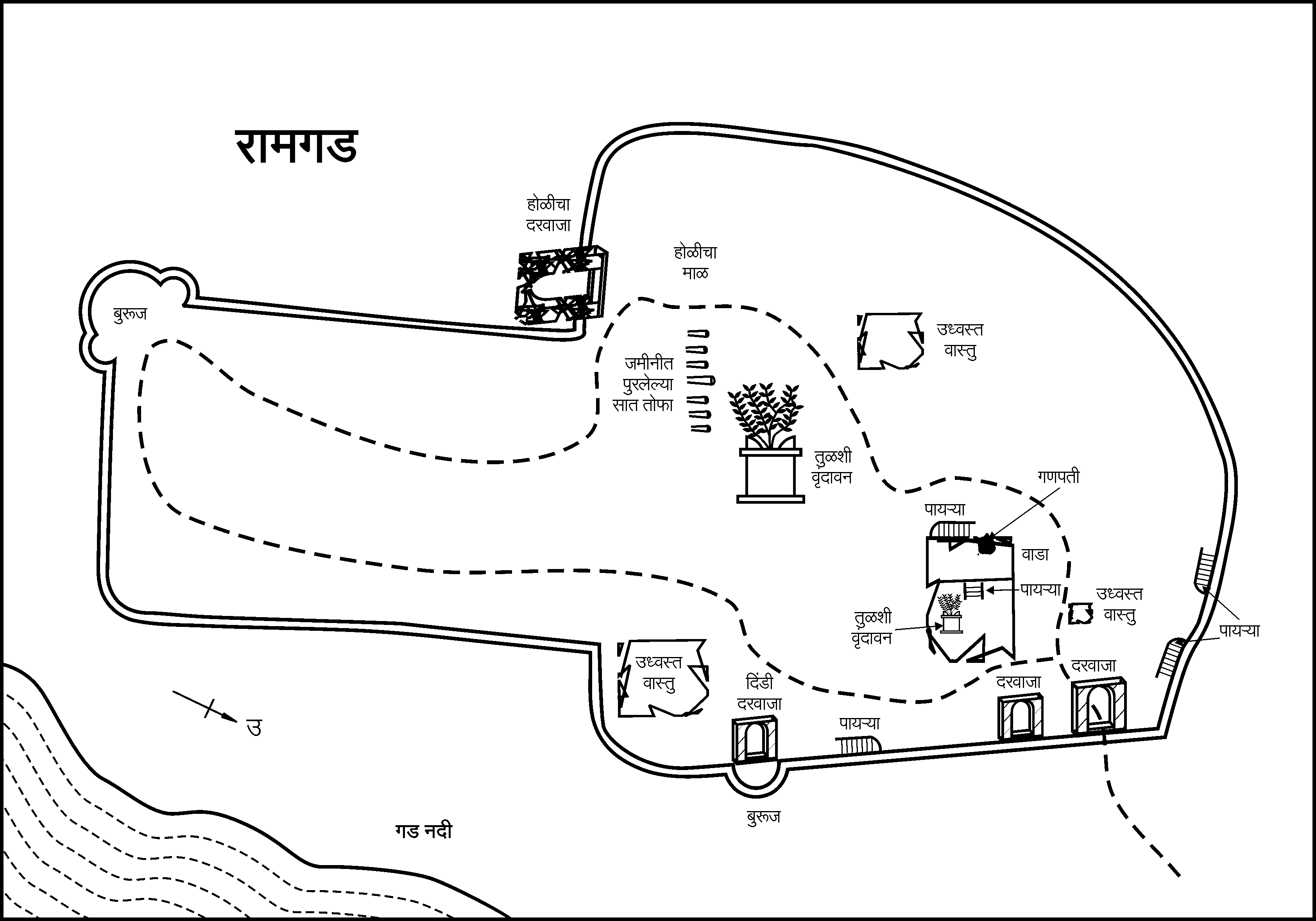 Fort map of Ramgad