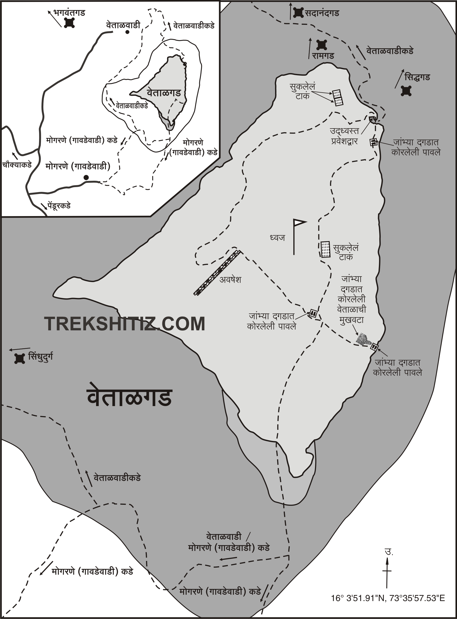 Fort Map Of Vetalgad