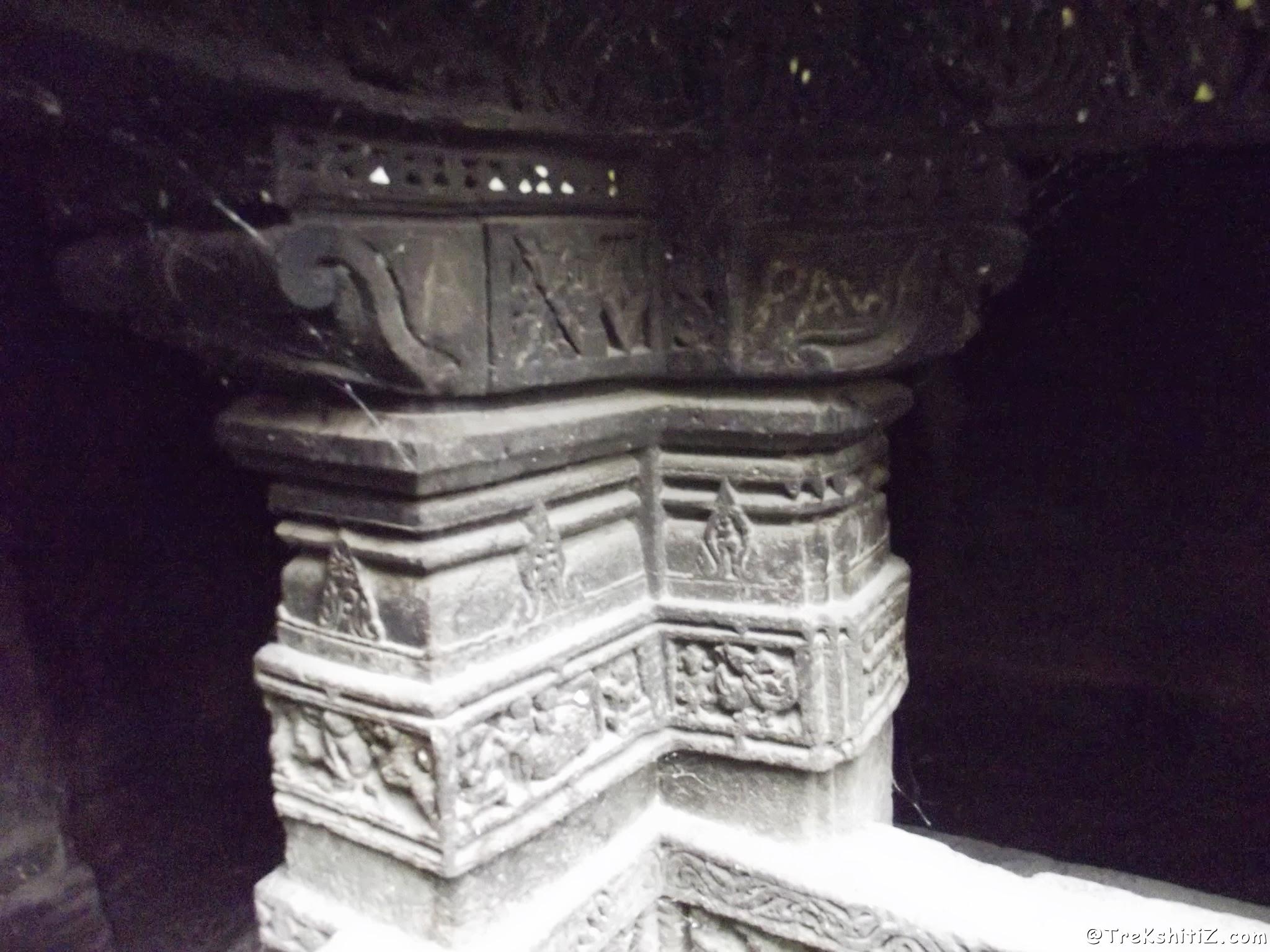 Carved Pillar of Shrungar Chavadi leni, Kanhergad, Chalisgaon