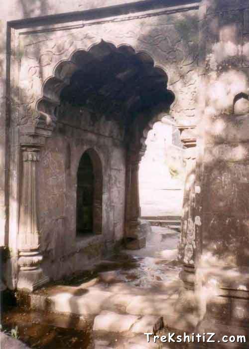 Entrance to the temple of Goddess Shivai on Shivneri