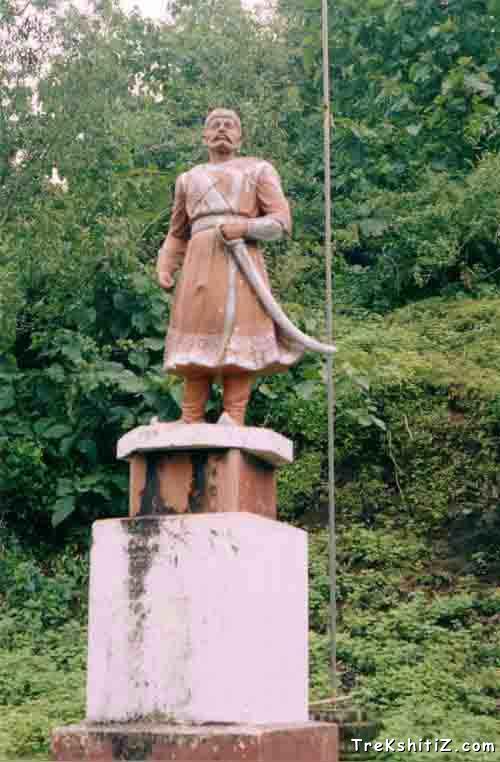 Statue of Shivrai : From  the way of Birwadi Fort