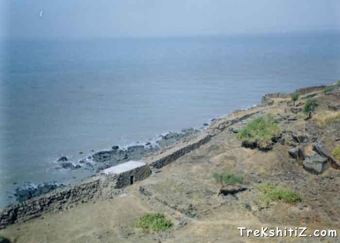 Helipad on rampart of Khanderi Fort.