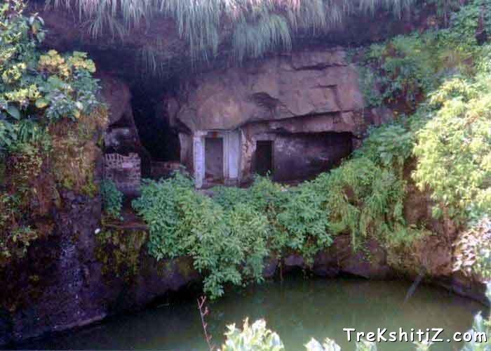 Cave on Tikona fort.